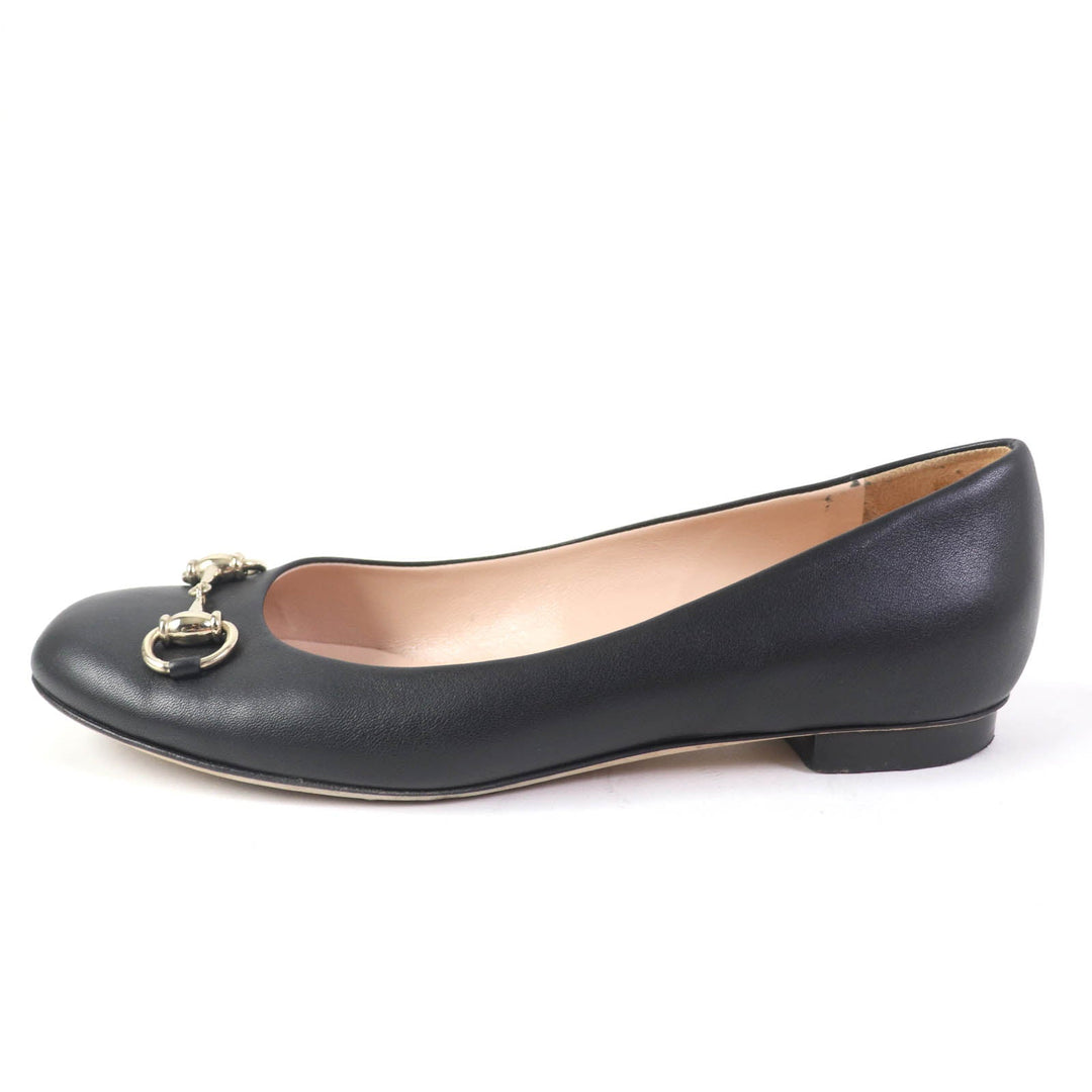 GUCCI pumps 466700 Main: Leather black Women 37 Used Authentic