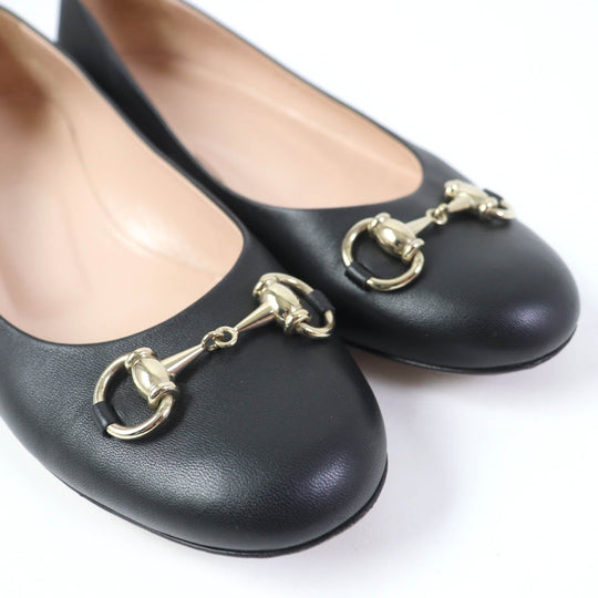 GUCCI pumps 466700 Main: Leather black Women 37 Used Authentic