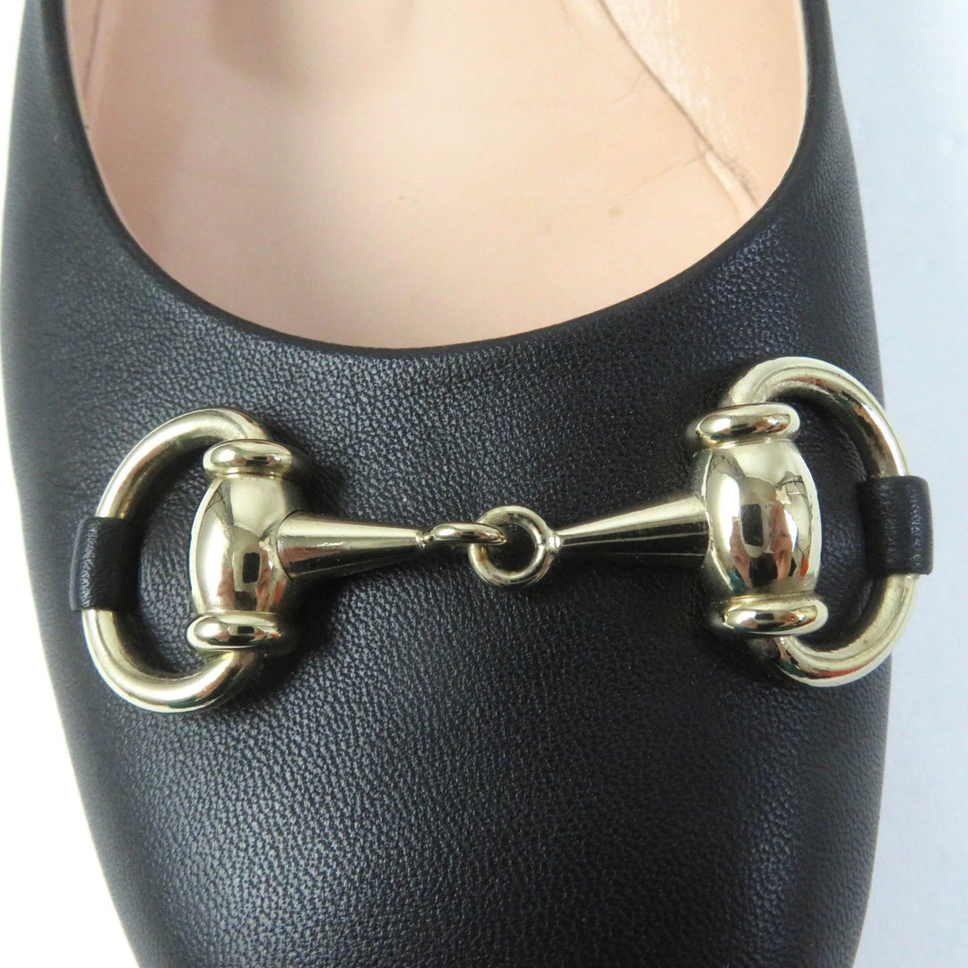 GUCCI pumps 466700 Main: Leather black Women 37 Used Authentic