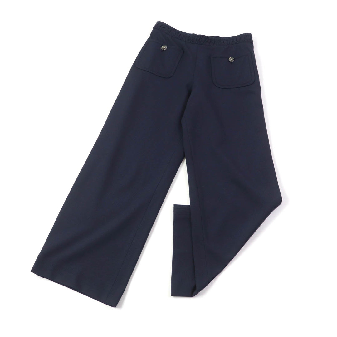 CHANEL Pants P43060 V31604 Main: 73% rayon, Main: 20% nylon, Main: 7% elastane (polyurethane) Navy Women 40 Used Authentic