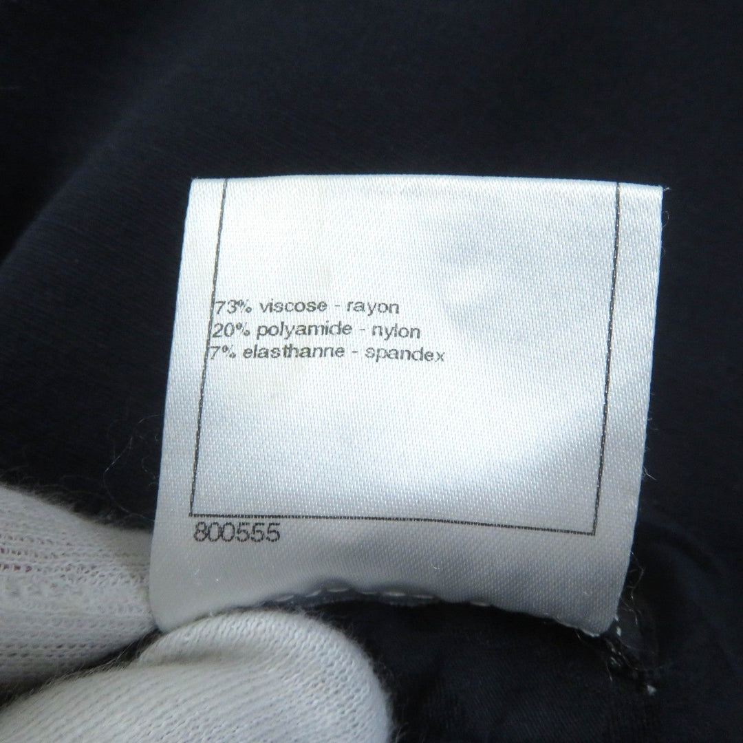 CHANEL Pants P43060 V31604 Main: 73% rayon, Main: 20% nylon, Main: 7% elastane (polyurethane) Navy Women 40 Used Authentic
