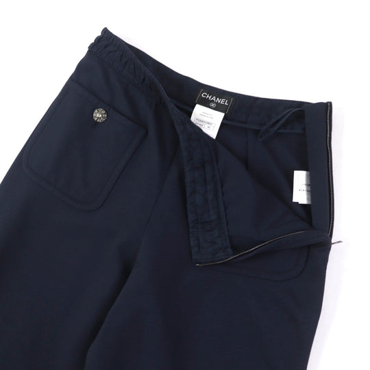 CHANEL Pants P43060 V31604 Main: 73% rayon, Main: 20% nylon, Main: 7% elastane (polyurethane) Navy Women 40 Used Authentic