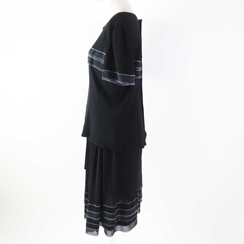 CHANEL setup 02P P19048 P19038 Outer fabric: 100% rayon black Women Used Authentic