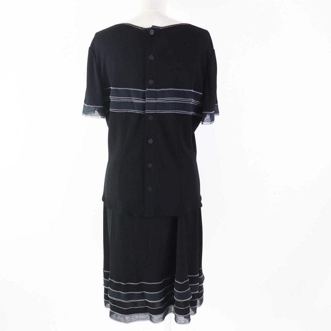 CHANEL setup 02P P19048 P19038 Outer fabric: 100% rayon black Women Used Authentic