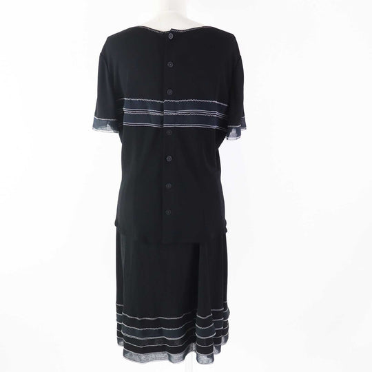CHANEL setup 02P P19048 P19038 Outer fabric: 100% rayon black Women Used Authentic