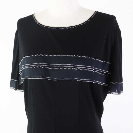 CHANEL setup 02P P19048 P19038 Outer fabric: 100% rayon black Women Used Authentic