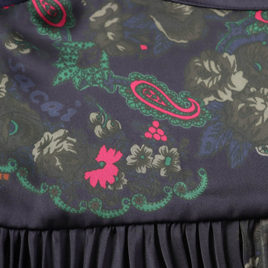 Sacai cardigan 19-04567 Main: 100% wool, Part: 100% polyester Navy multi Women 1 Used Authentic