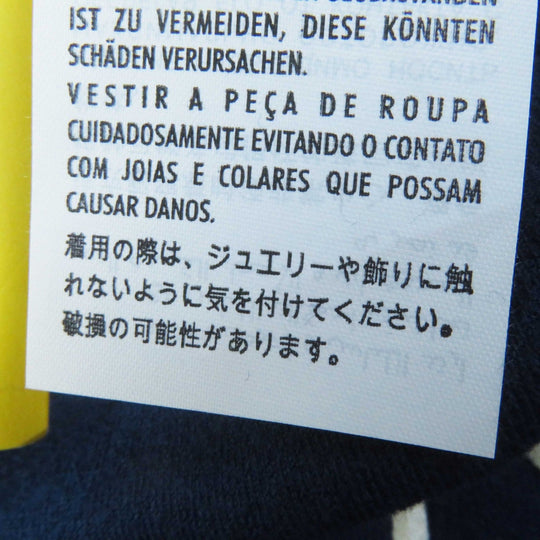 GUCCI one piece 695679 Outer: 85% cotton, Outer: 15% nylon, Part: 100% nylon, Lining: 100% cotton, Trimming: 91% polyester, 9% polyurethane, Embroidery: 65% polyester, 31% cotton, 4% nylon Navy Trefoil embroidered chenille dress Women S Used Authentic