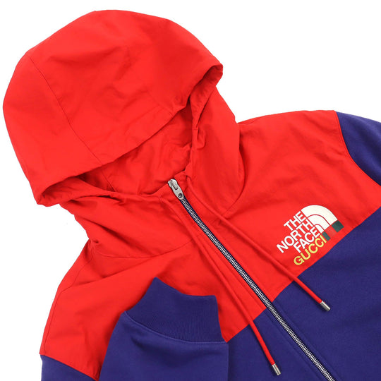 GUCCI Hoodie 671462 Main: 100% cotton, Main: 100% nylon, Lining: 100% polyester Blue red mens M Used Authentic