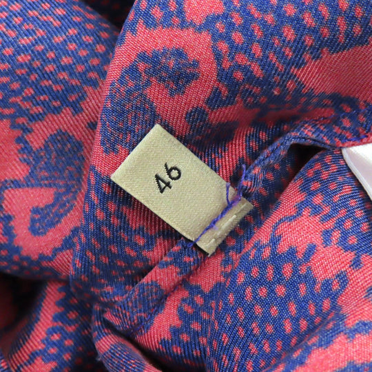 GUCCI Short sleeve shirt 691522 Main: 100% silk Red purple mens 46 Used Authentic