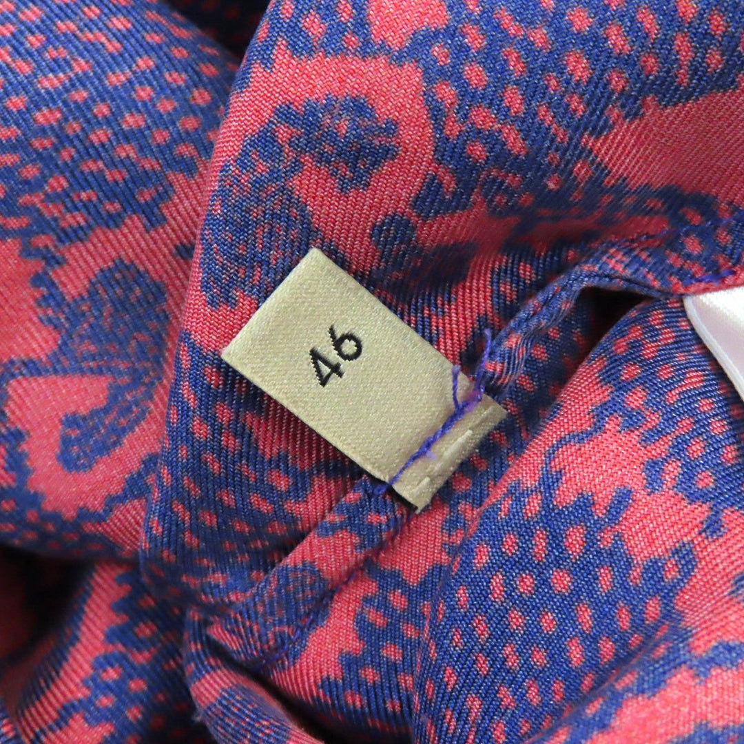 GUCCI Short sleeve shirt 691522 Main: 100% silk Red purple mens 46 Used Authentic
