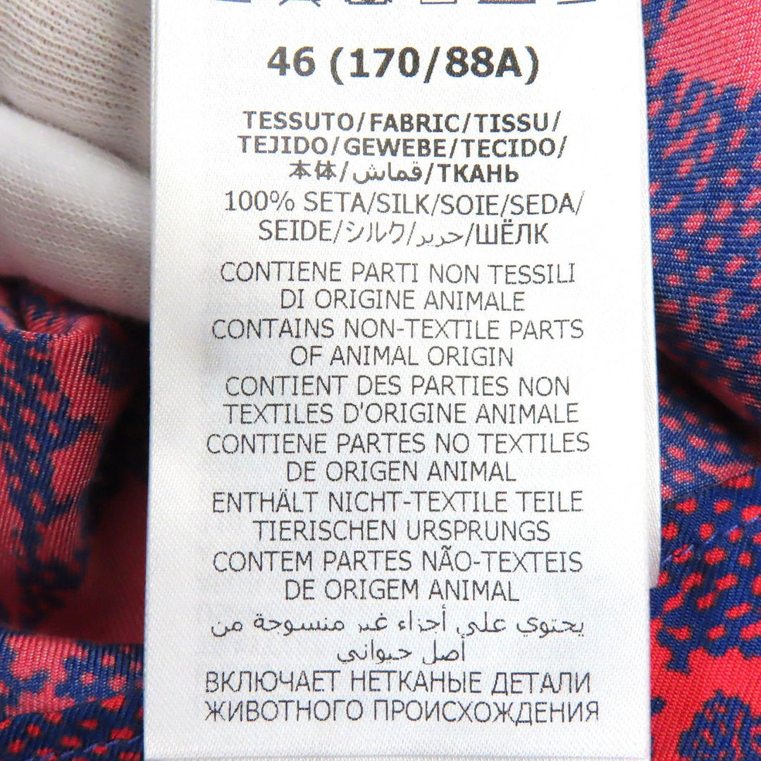 GUCCI Short sleeve shirt 691522 Main: 100% silk Red purple mens 46 Used Authentic