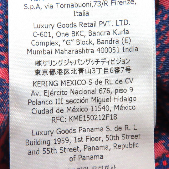 GUCCI Short sleeve shirt 691522 Main: 100% silk Red purple mens 46 Used Authentic