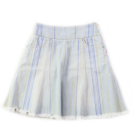 CHANEL skirt P58766 Main: 10% cotton Light blue Women 34 Used Authentic