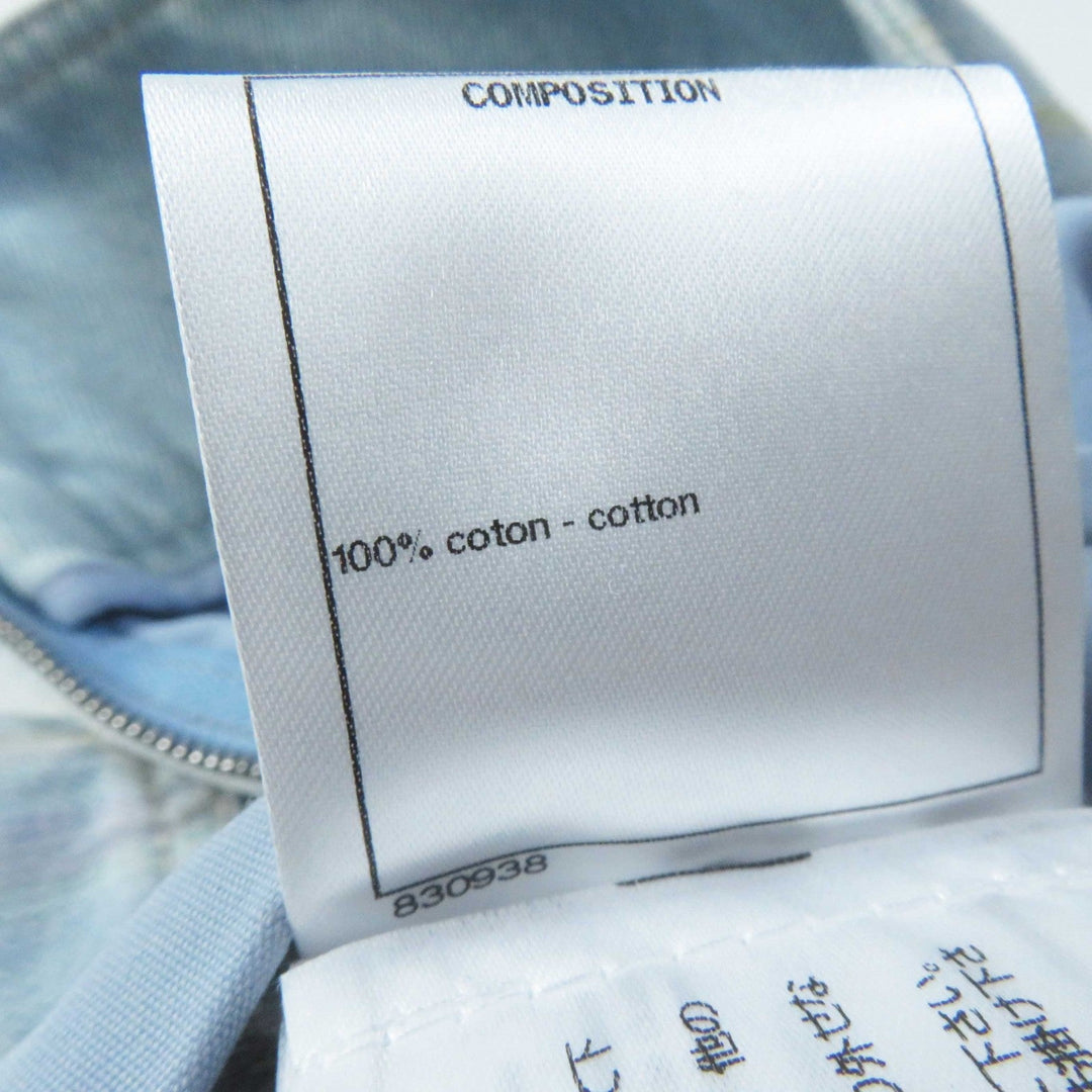 CHANEL skirt P58766 Main: 10% cotton Light blue Women 34 Used Authentic