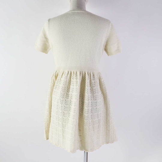 GUCCI one piece 642084 Outer: 100% wool, Part: 98% wool, Part: 1% polyurethane, Part: 1% nylon, Applique: 100% polyester Ivory Women S Used Authentic