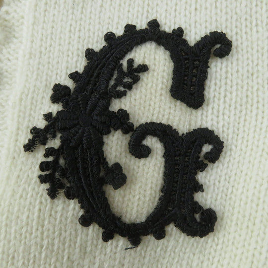 GUCCI one piece 642084 Outer: 100% wool, Part: 98% wool, Part: 1% polyurethane, Part: 1% nylon, Applique: 100% polyester Ivory Women S Used Authentic