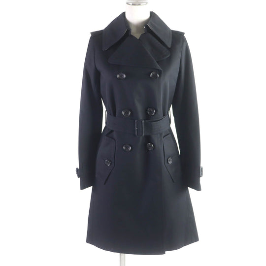 BURBERRY LONDON trench coat FR038-630 Outer: 100% cotton, Part: Leather, Lining: 100% cotton, Part: Cupra, Liner Main: 100% wool, Part: Cupra black Women 34 Used Authentic