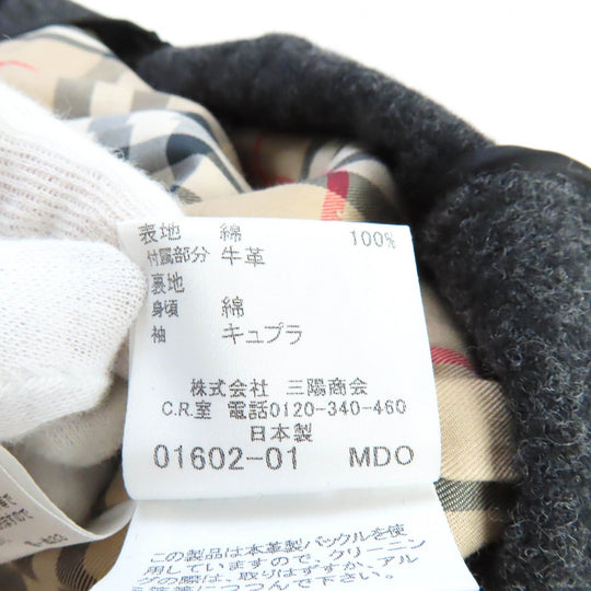 BURBERRY LONDON trench coat FR038-630 Outer: 100% cotton, Part: Leather, Lining: 100% cotton, Part: Cupra, Liner Main: 100% wool, Part: Cupra black Women 34 Used Authentic