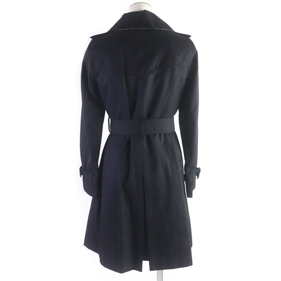 BURBERRY LONDON trench coat FR038-630 Outer: 100% cotton, Part: Leather, Lining: 100% cotton, Part: Cupra, Liner Main: 100% wool, Part: Cupra black Women 34 Used Authentic