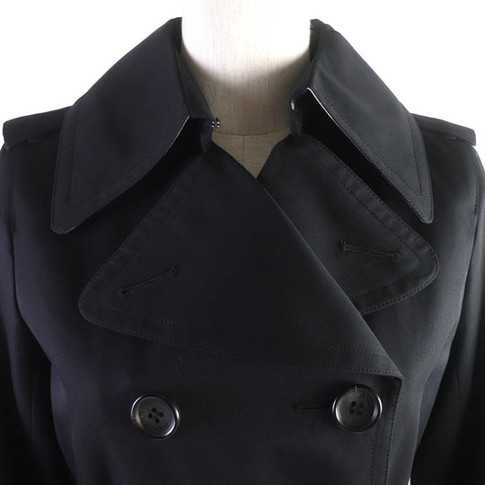 BURBERRY LONDON trench coat FR038-630 Outer: 100% cotton, Part: Leather, Lining: 100% cotton, Part: Cupra, Liner Main: 100% wool, Part: Cupra black Women 34 Used Authentic