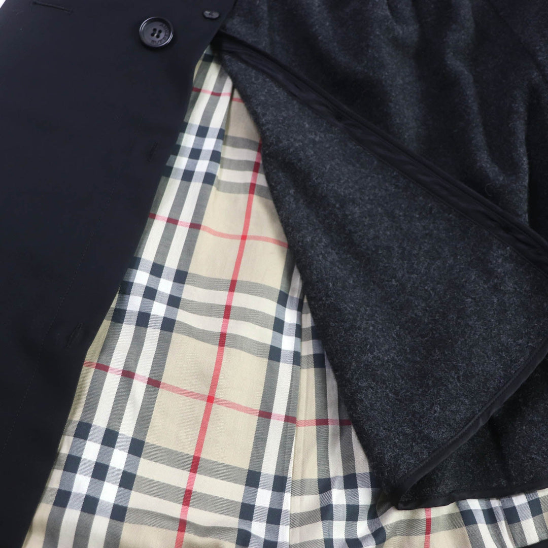 BURBERRY LONDON trench coat FR038-630 Outer: 100% cotton, Part: Leather, Lining: 100% cotton, Part: Cupra, Liner Main: 100% wool, Part: Cupra black Women 34 Used Authentic