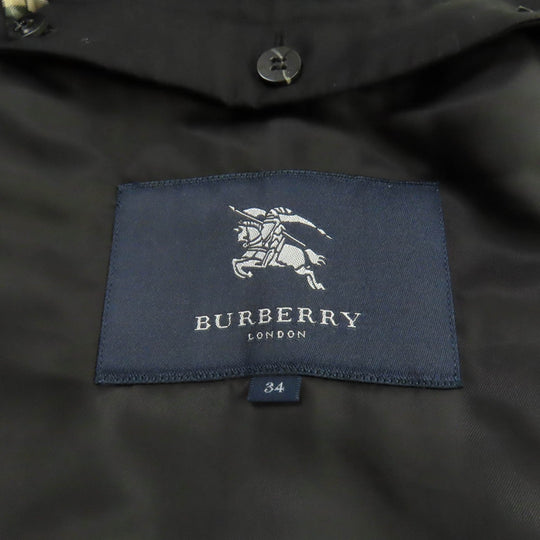 BURBERRY LONDON trench coat FR038-630 Outer: 100% cotton, Part: Leather, Lining: 100% cotton, Part: Cupra, Liner Main: 100% wool, Part: Cupra black Women 34 Used Authentic