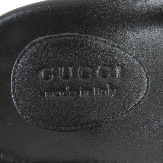 GUCCI Sandals 742009 Main: Leather black mens 10 Used Authentic