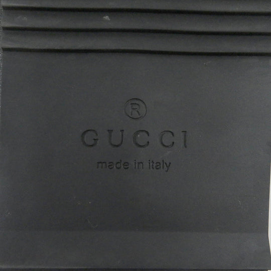 GUCCI Sandals 742009 Main: Leather black mens 10 Used Authentic