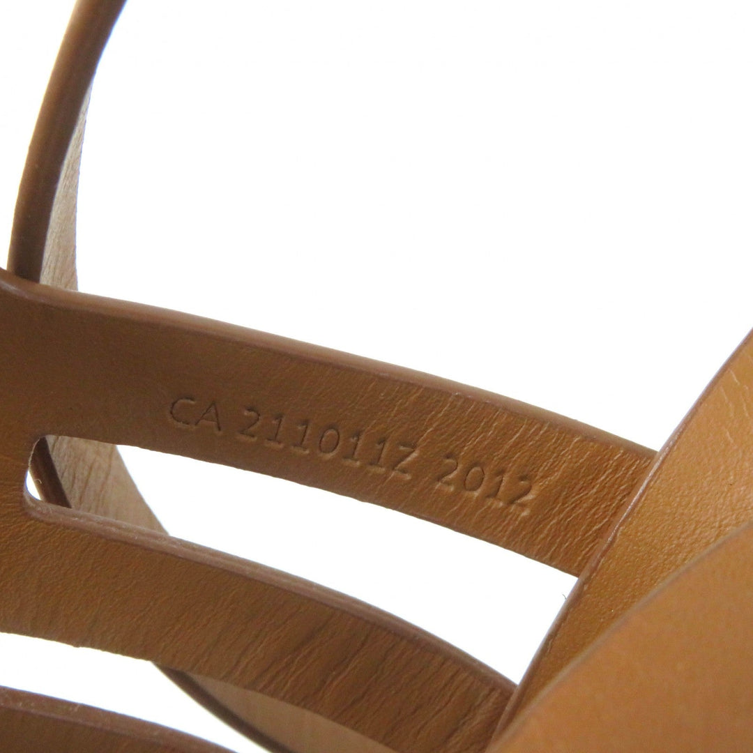 HERMES Sandals Main: Leather Brown Kataria Women 37 Used Authentic