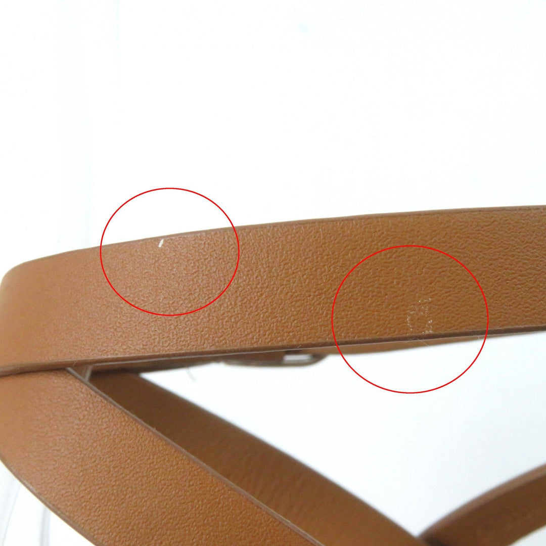 HERMES Sandals Main: Leather Brown Kataria Women 37 Used Authentic