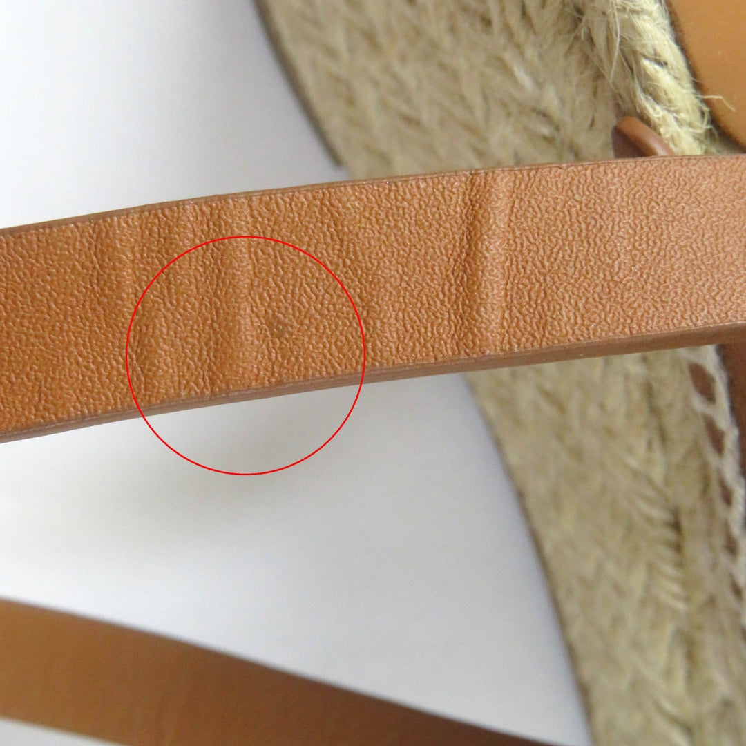 HERMES Sandals Main: Leather Brown Kataria Women 37 Used Authentic