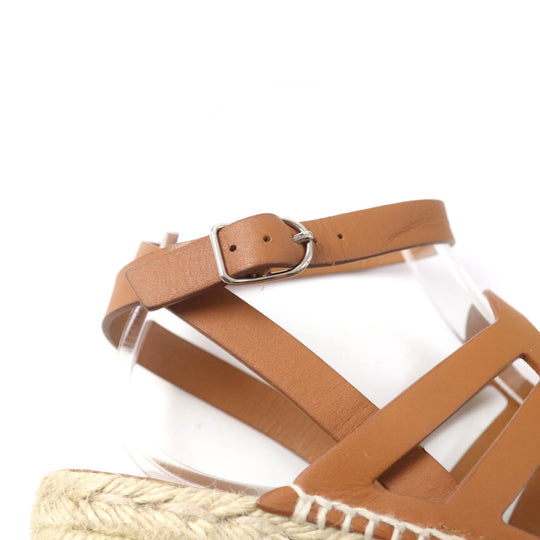 HERMES Sandals Main: Leather Brown Kataria Women 37 Used Authentic