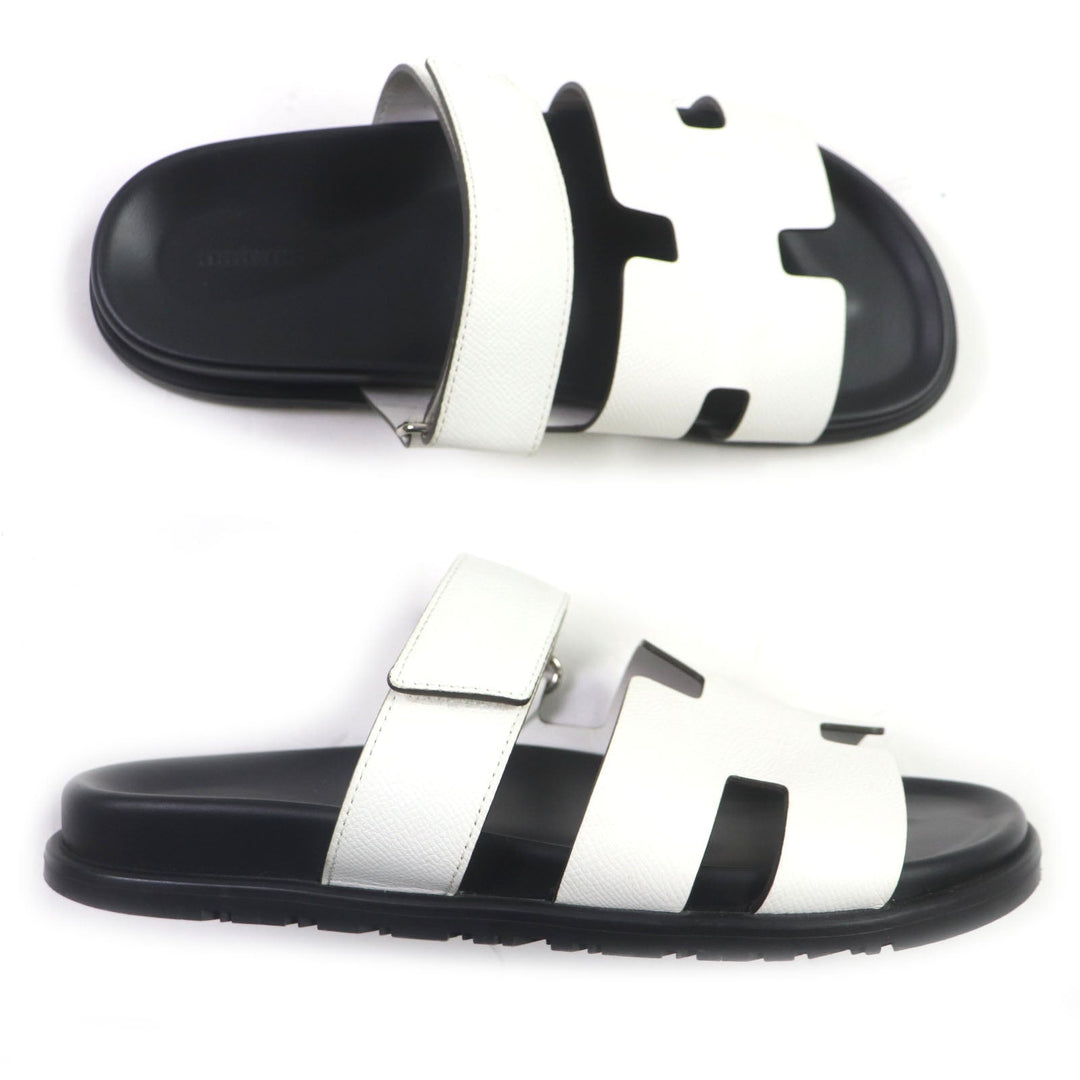 HERMES Sandals Main: Leather white Shipre mens 42 Used Authentic