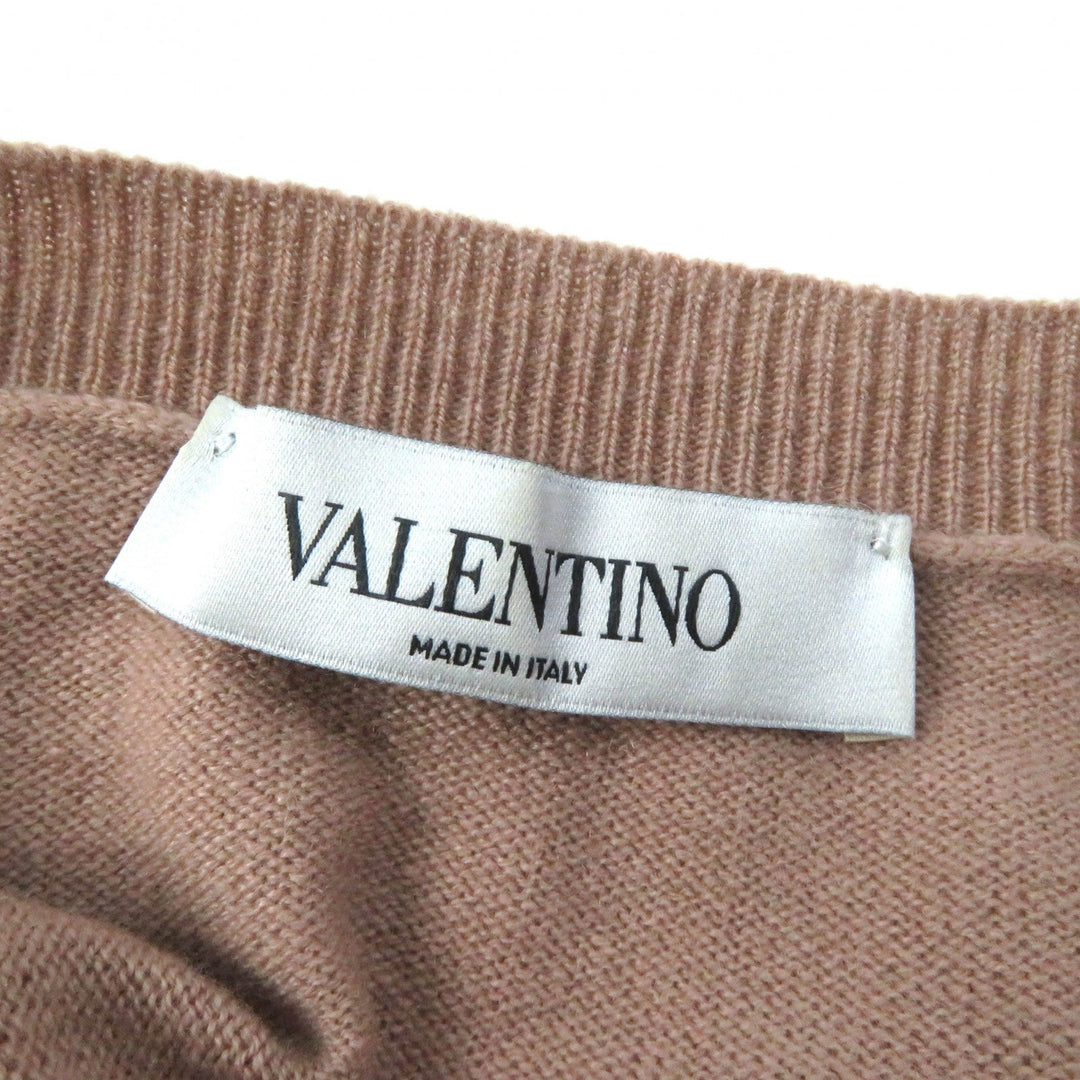 VALENTINO knit KB3KC1OM2EE Main: 100% cashmere pink beige Women S Used Authentic