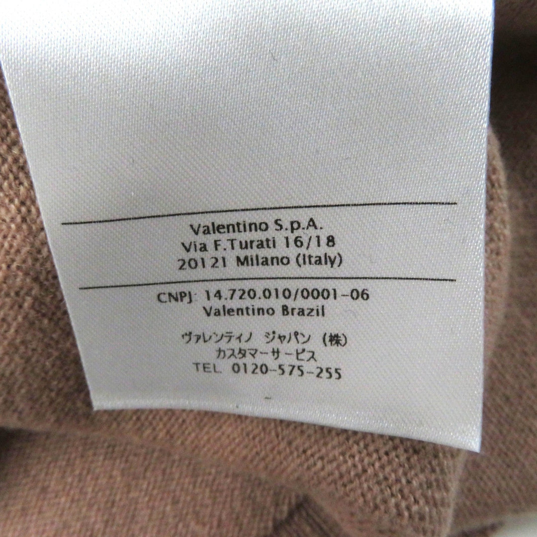 VALENTINO knit KB3KC1OM2EE Main: 100% cashmere pink beige Women S Used Authentic