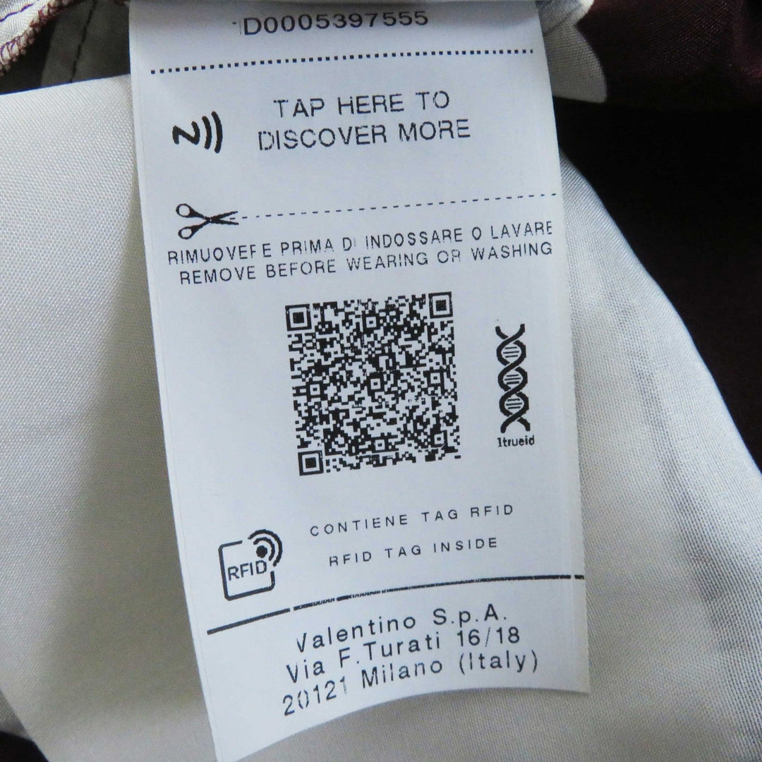 VALENTINO Pants XB0RB4T2775 Main: 100% silk, Part: 100% silk, Lining: 63% rayon, Lining: 37% silk Bordeaux Women 36 Used Authentic