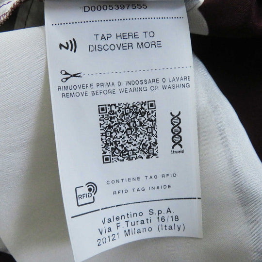 VALENTINO Pants XB0RB4T2775 Main: 100% silk, Part: 100% silk, Lining: 63% rayon, Lining: 37% silk Bordeaux Women 36 Used Authentic