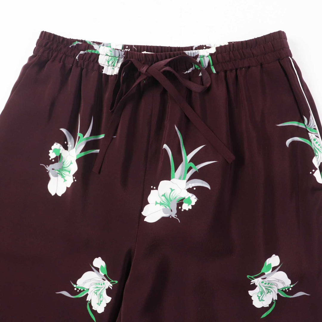 VALENTINO Pants XB0RB4T2775 Main: 100% silk, Part: 100% silk, Lining: 63% rayon, Lining: 37% silk Bordeaux Women 36 Used Authentic