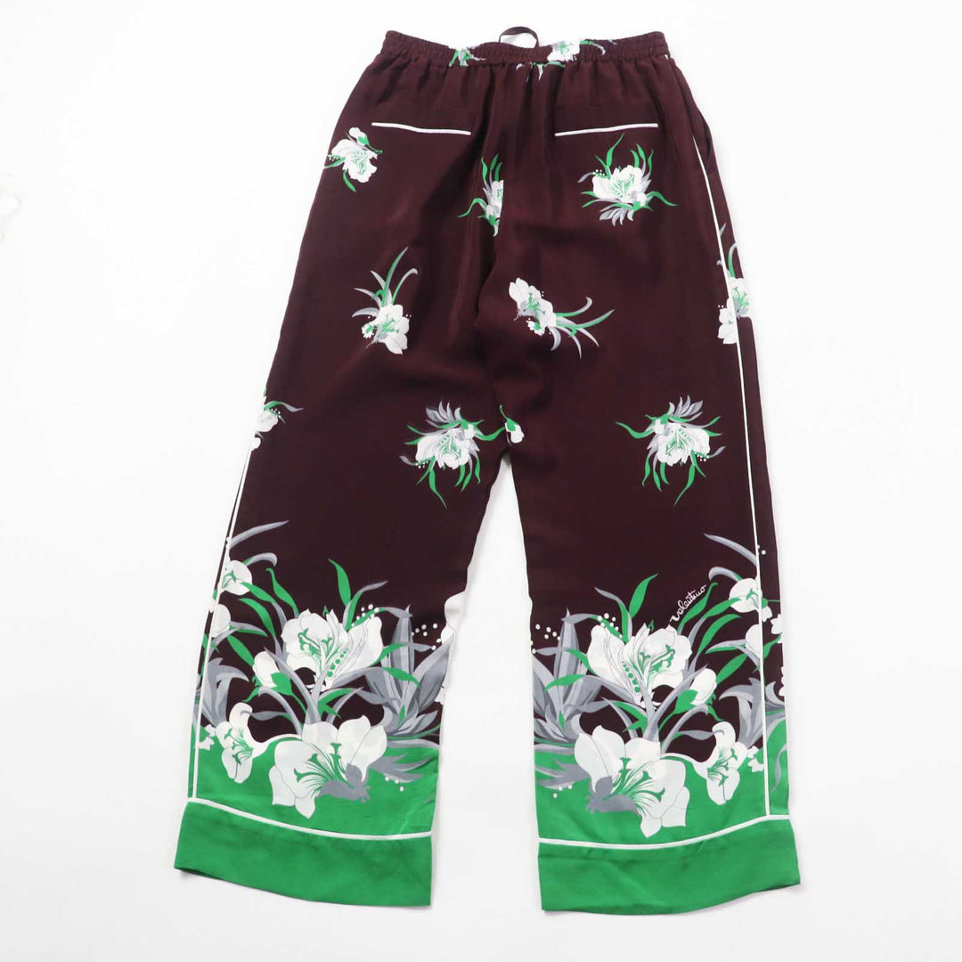 VALENTINO Pants XB0RB4T2775 Main: 100% silk, Part: 100% silk, Lining: 63% rayon, Lining: 37% silk Bordeaux Women 36 Used Authentic