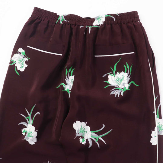 VALENTINO Pants XB0RB4T2775 Main: 100% silk, Part: 100% silk, Lining: 63% rayon, Lining: 37% silk Bordeaux Women 36 Used Authentic