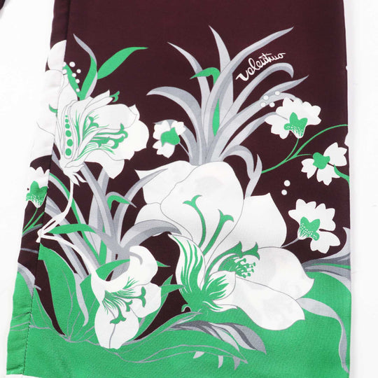 VALENTINO Pants XB0RB4T2775 Main: 100% silk, Part: 100% silk, Lining: 63% rayon, Lining: 37% silk Bordeaux Women 36 Used Authentic