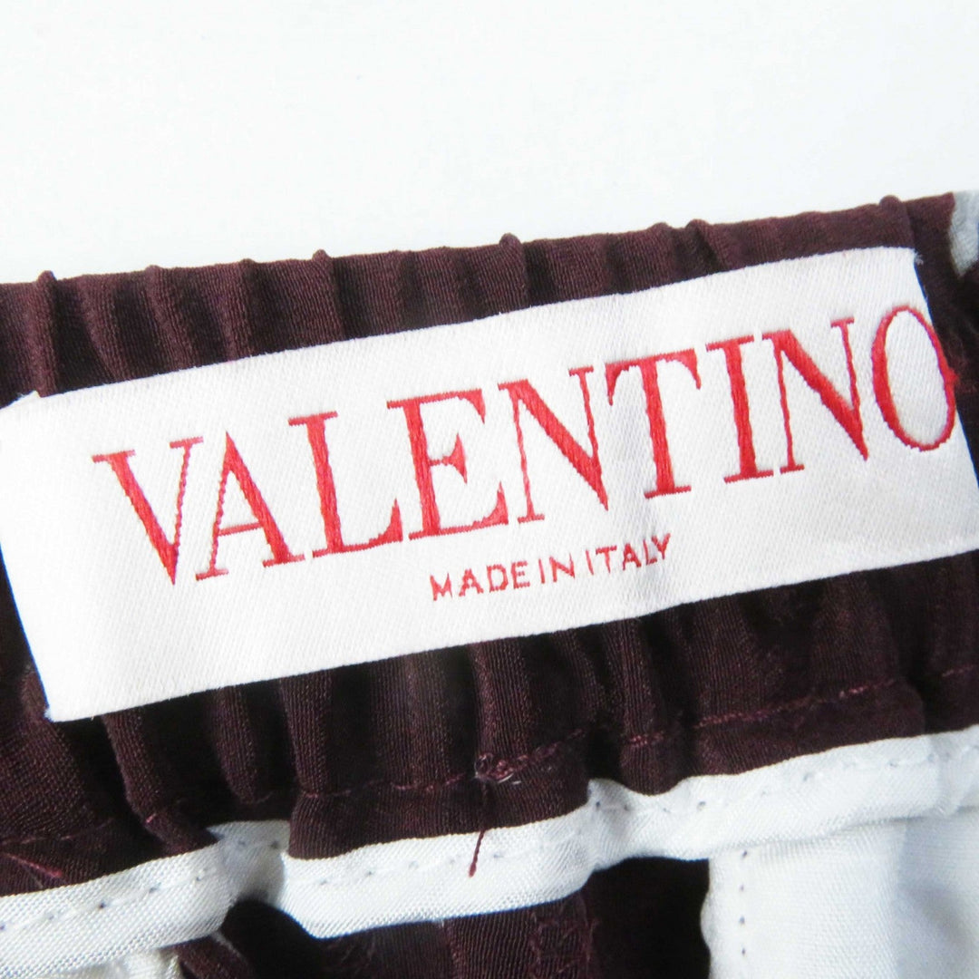 VALENTINO Pants XB0RB4T2775 Main: 100% silk, Part: 100% silk, Lining: 63% rayon, Lining: 37% silk Bordeaux Women 36 Used Authentic