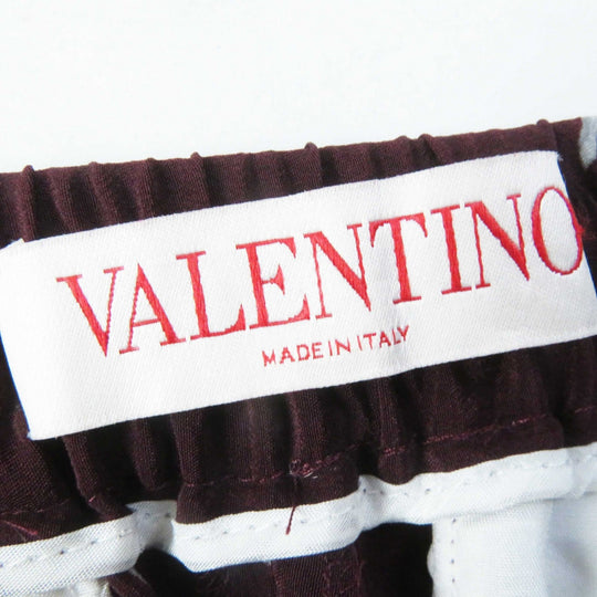 VALENTINO Pants XB0RB4T2775 Main: 100% silk, Part: 100% silk, Lining: 63% rayon, Lining: 37% silk Bordeaux Women 36 Used Authentic
