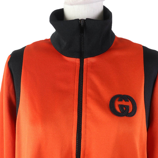 GUCCI one piece 644599 Main: 55% polyester, Main: 45% cotton, Part: 72% polyester, Part: 25% nylon, Part: 3% polyurethane, Applique: 79% polyester, 21% nylon Orange black Women S Used Authentic