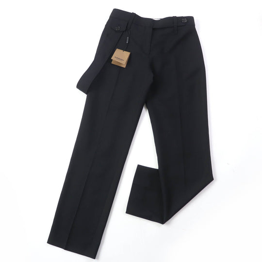 BURBERRY Pants 8046323 Main: 100% wool, Lining: 93% cupra, Lining: 7% elastane black Women 38 Used Authentic
