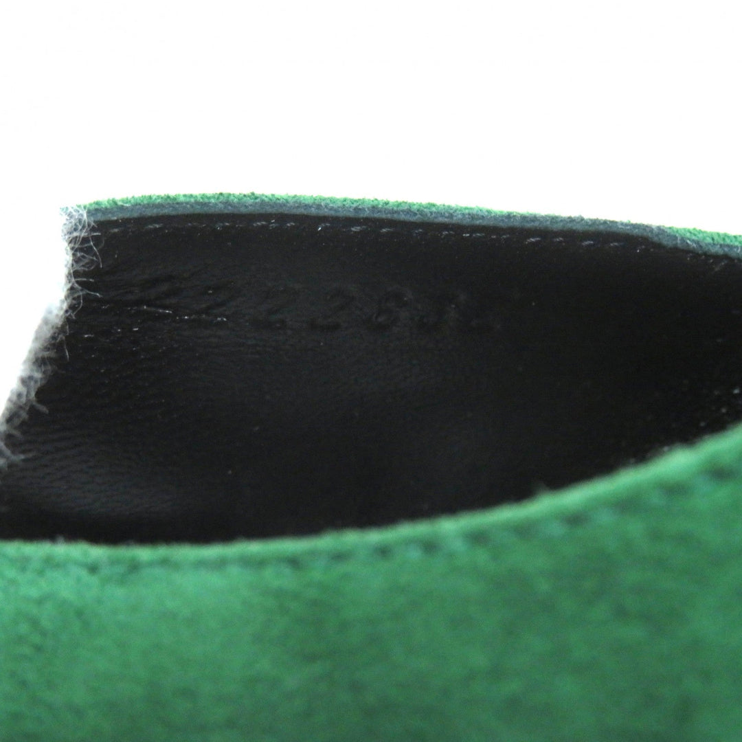 HERMES pumps Suede leather green Fatale 85 Women 35 Used Authentic