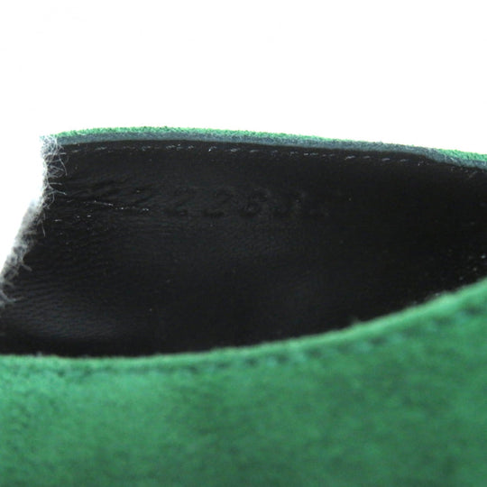 HERMES pumps Suede leather green Fatale 85 Women 35 Used Authentic