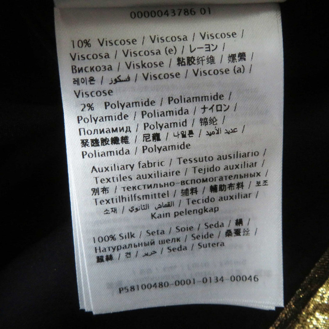 VALENTINO Tight Skirt VB3RA7B5663 Outer material: 40% polyester, Outer material: 29% cotton, Outer material: 2% nylon, Outer material: 10% rayon, Outer material: 19% metal fiber gold Women 42 Used Authentic