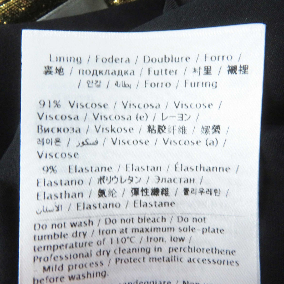 VALENTINO Tight Skirt VB3RA7B5663 Outer material: 40% polyester, Outer material: 29% cotton, Outer material: 2% nylon, Outer material: 10% rayon, Outer material: 19% metal fiber gold Women 42 Used Authentic